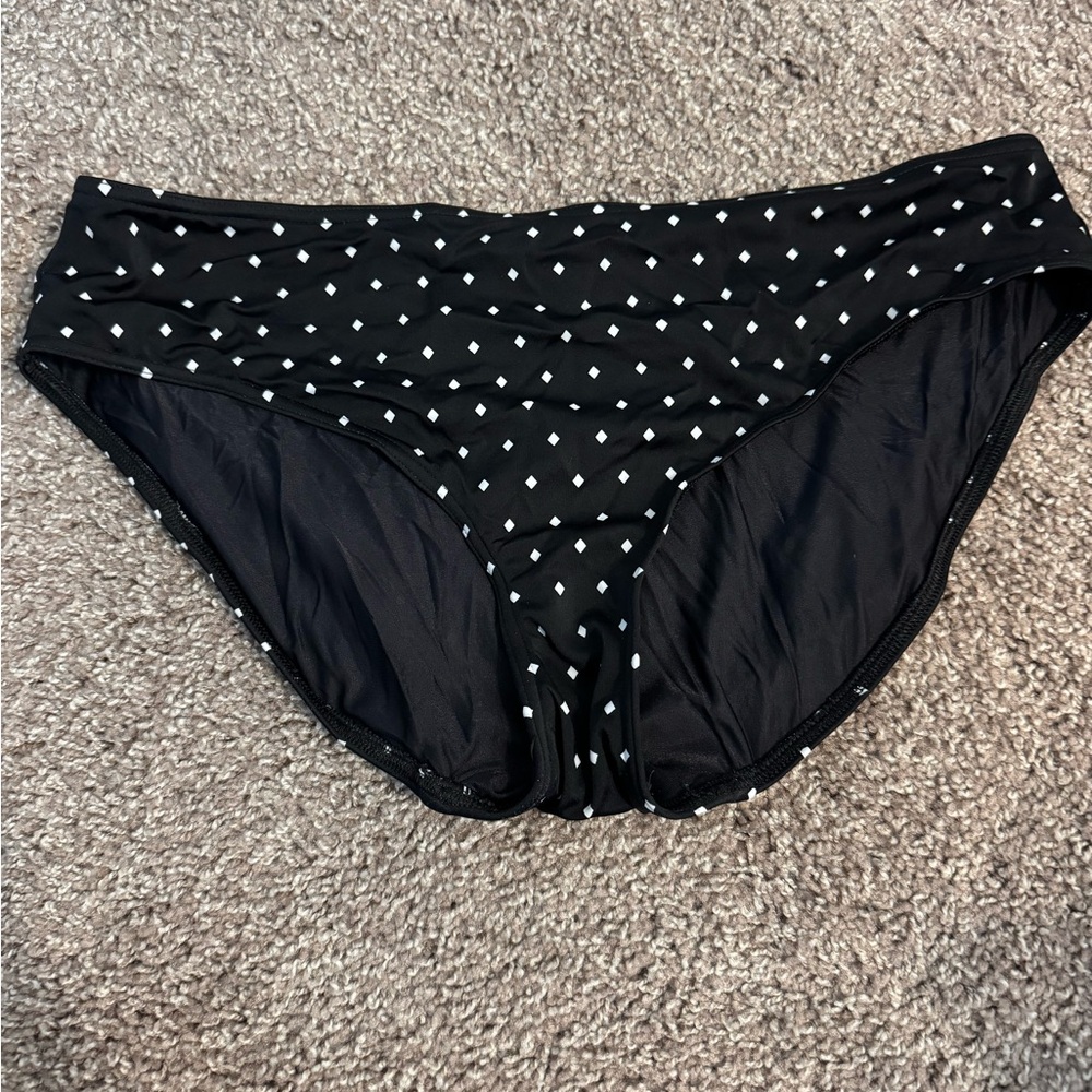 Freya Black and White Patterned Bikini Bottom